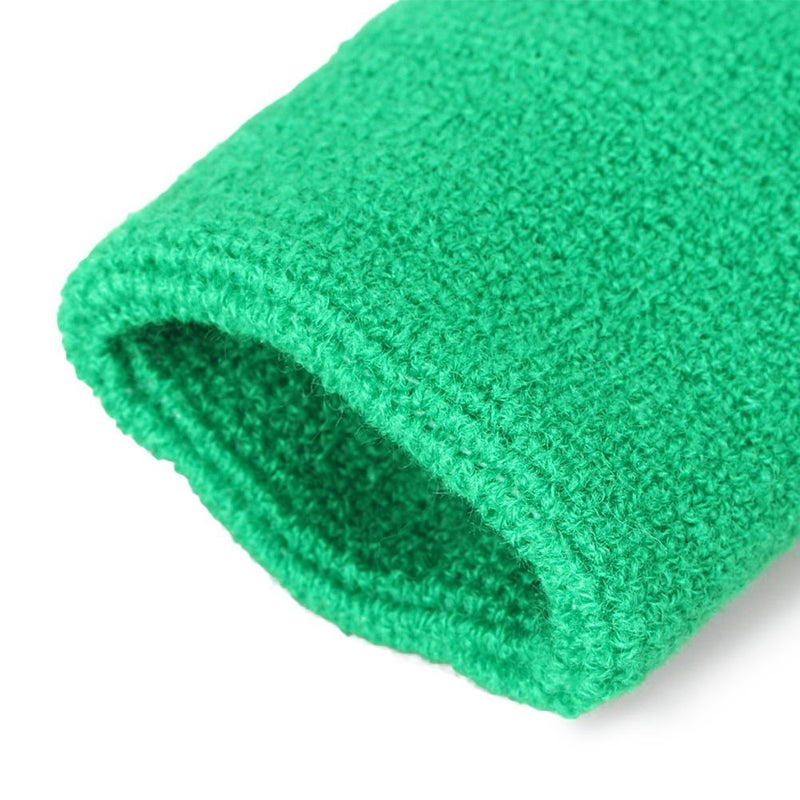 Mallofusa 10 Pack Colorful Sports Basketball Football Absorbent Wristband Party Outdoor Activity (Green) - Image 3